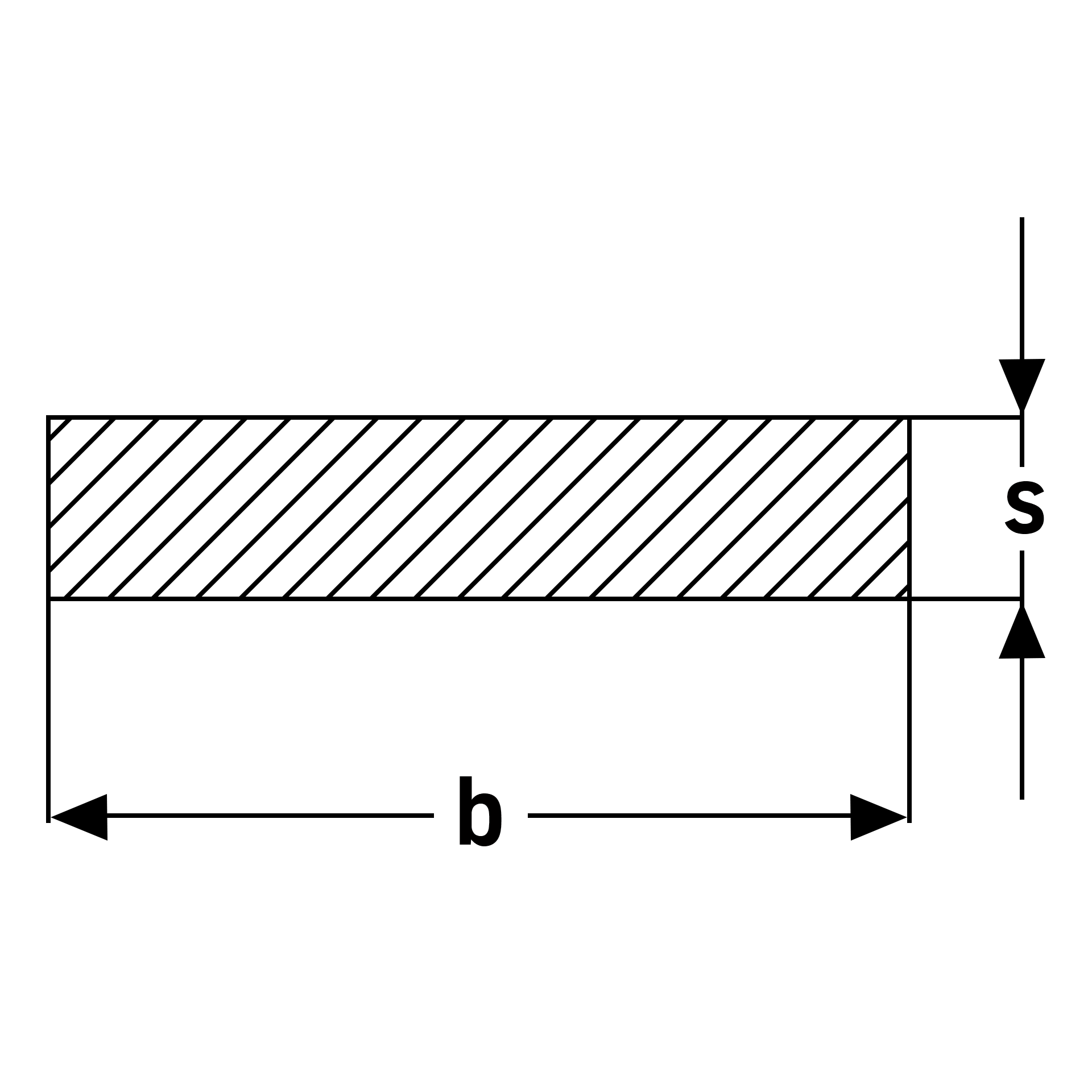 Zeichnung | Alu Flachprofile | EN AW-6060 | gepresst 