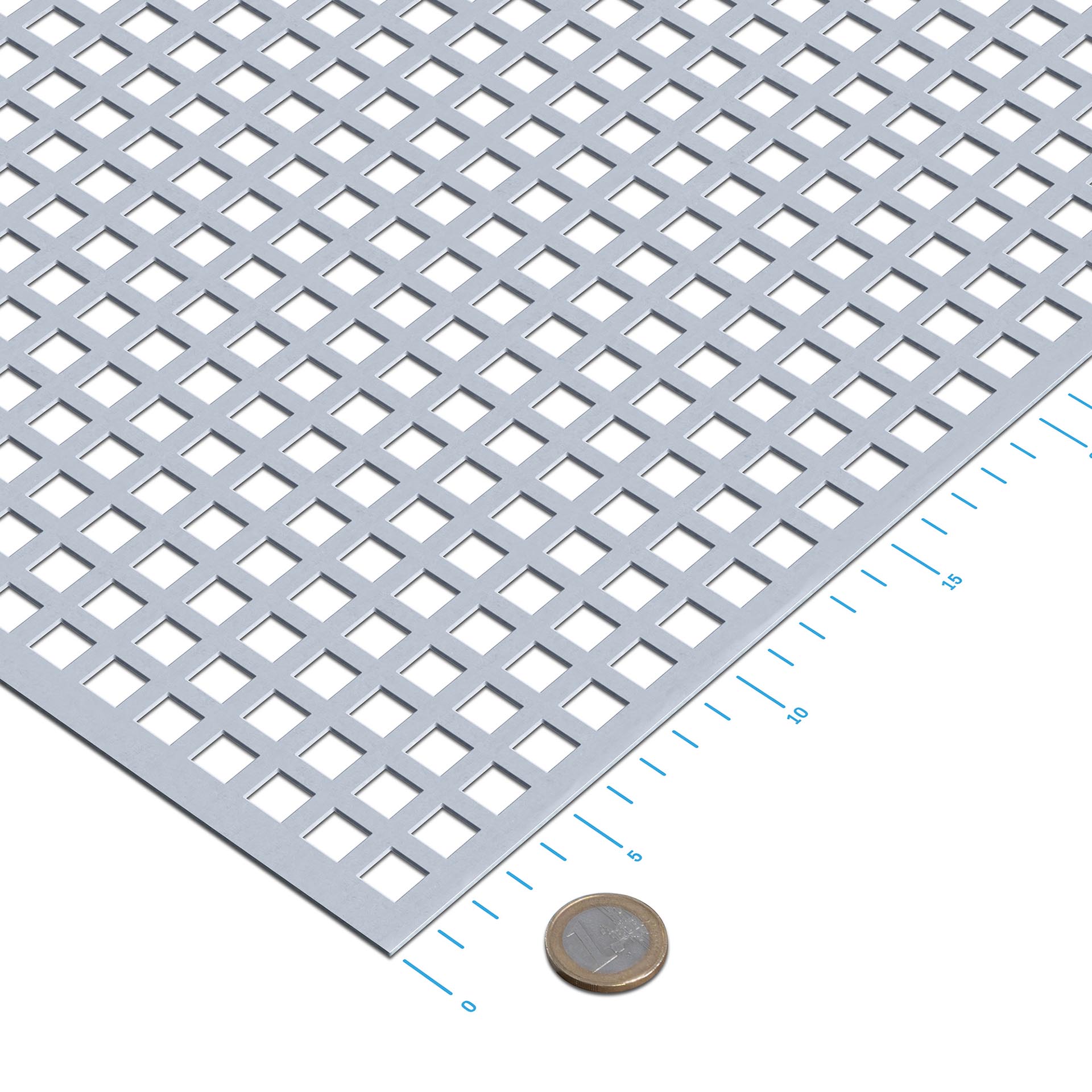 Lochblech aus Aluminium Qg 10-15 Quadratlochung